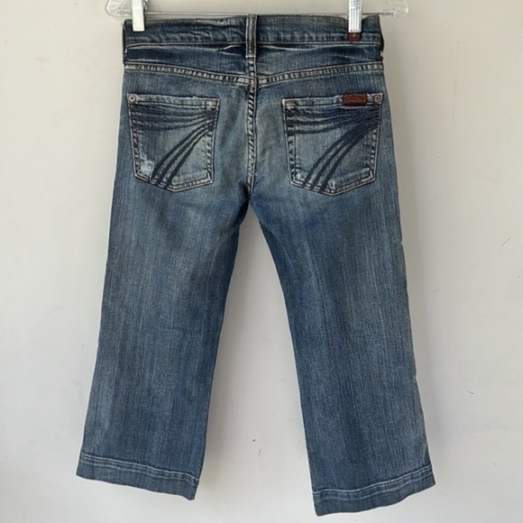 7 For All Mankind Dojo Jeans Size 24 Womens Denim Bermuda Shorts 7FAMK Cotton - Picture 9 of 12